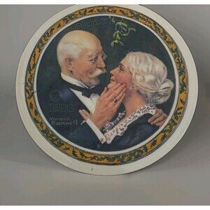 Vintage 1976 Norman Rockwell Christmas Collector Plate With Certificate COA